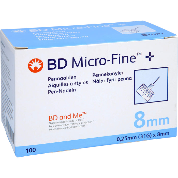 BD MICRO FINE+8 Nadeln 110x0,25x8mm, 110 St KAN