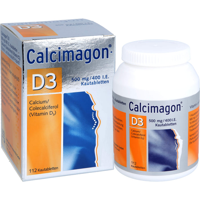 Calcimagon D3 500 mg / 400 I.E. Kautabletten, 112 pcs. Tablets