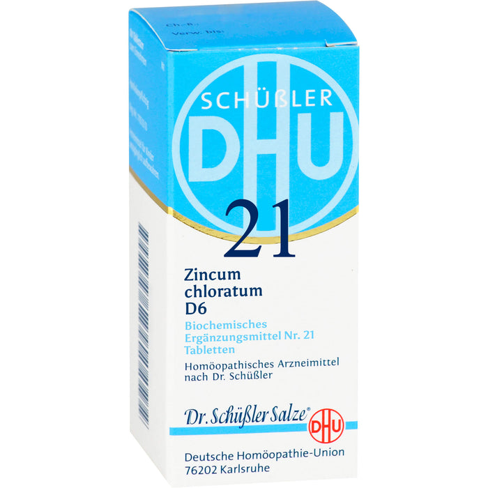 DHU Schüßler-Salz Nr. 21 Zincum chloratum D6 Tabletten, 80 St. Tabletten