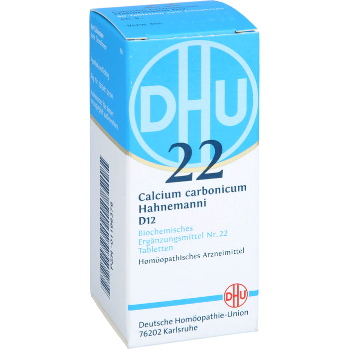 DHU Schüßler-Salz Nr. 22 Calcium carbonicum Hahnemanni D12 Tabletten, 80 St. Tabletten