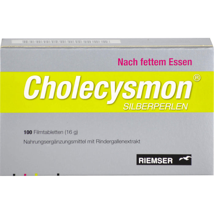 Cholecysmon Silberperlen nach fettem Essen Filmtabletten, 100 pcs. Tablets