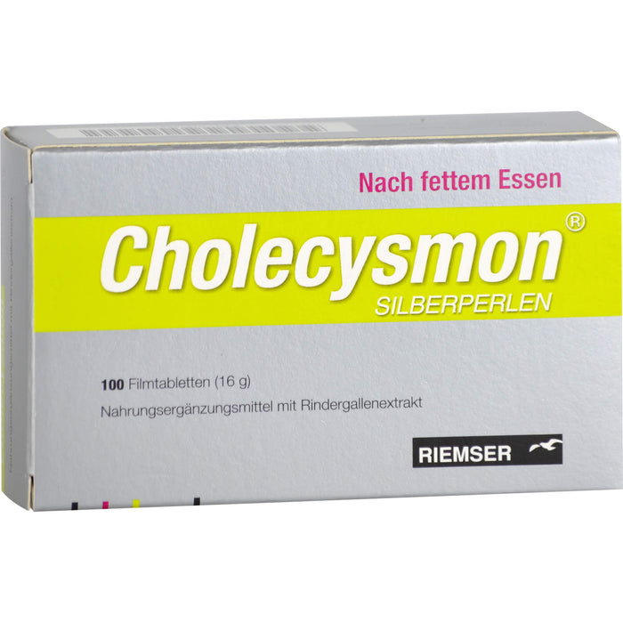 Cholecysmon Silberperlen nach fettem Essen Filmtabletten, 100 pcs. Tablets