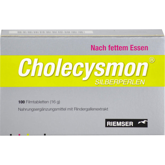 Cholecysmon Silberperlen nach fettem Essen Filmtabletten, 100 pcs. Tablets