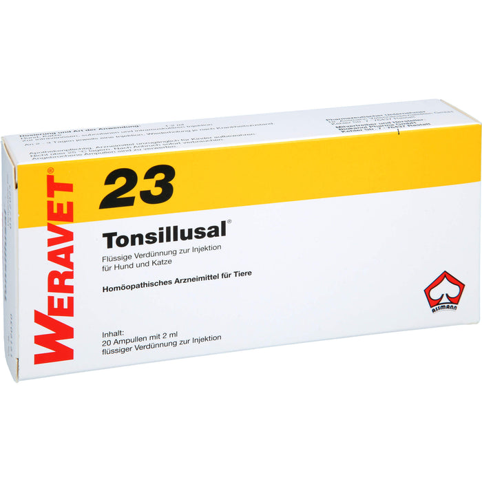 WERAVET  23 Tonsillulal Ampullen für Hunde und Katzen, 20 ml Lösung