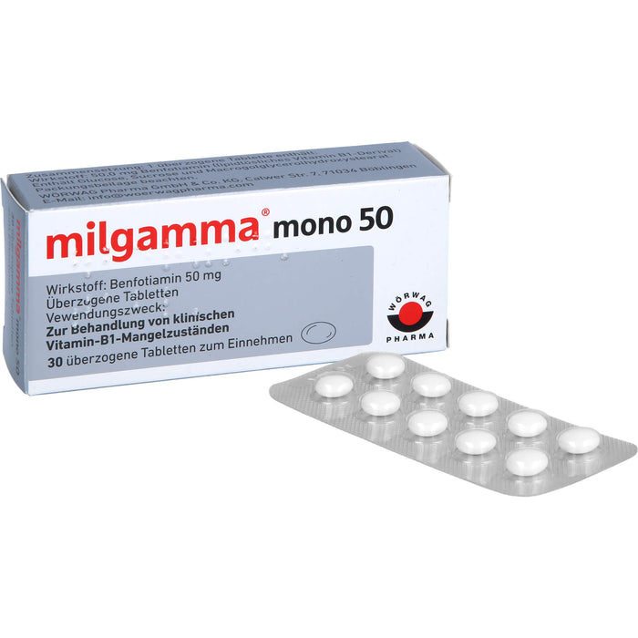 milgamma mono 50 Tabletten bei Vitamin-B1-Mangelzuständen, 30 St. Tabletten