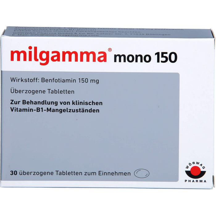 milgamma mono 150 Tabletten bei Vitamin-B1-Mangelzuständen, 30 St. Tabletten