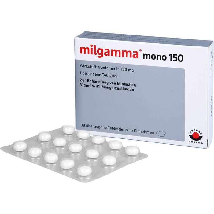 milgamma mono 150 Tabletten bei Vitamin-B1-Mangelzuständen, 30 pcs. Tablets