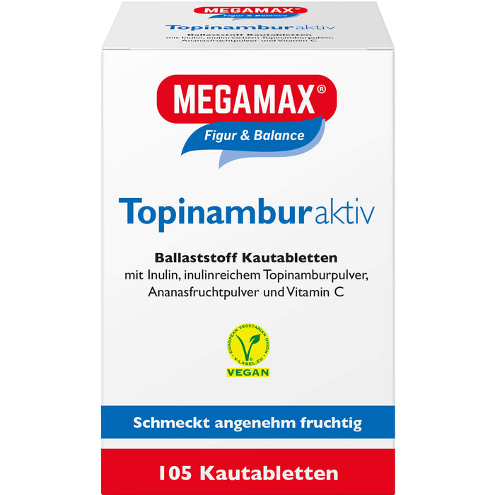 MEGAMAX Figur & Balance Topinambur Aktiv Ballaststoff Kautabletten, 105 pcs. Tablets