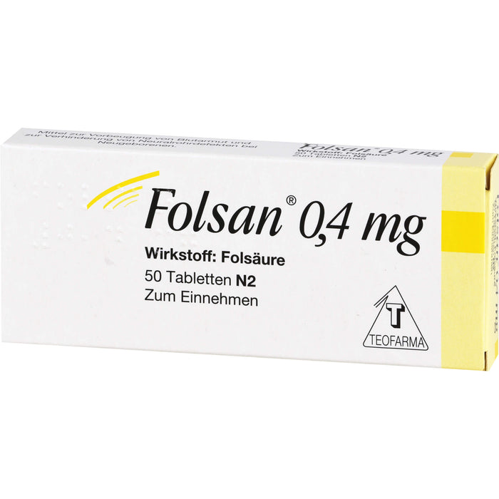 Folsan 0,4 mg Tabletten, 50 pc Tablettes