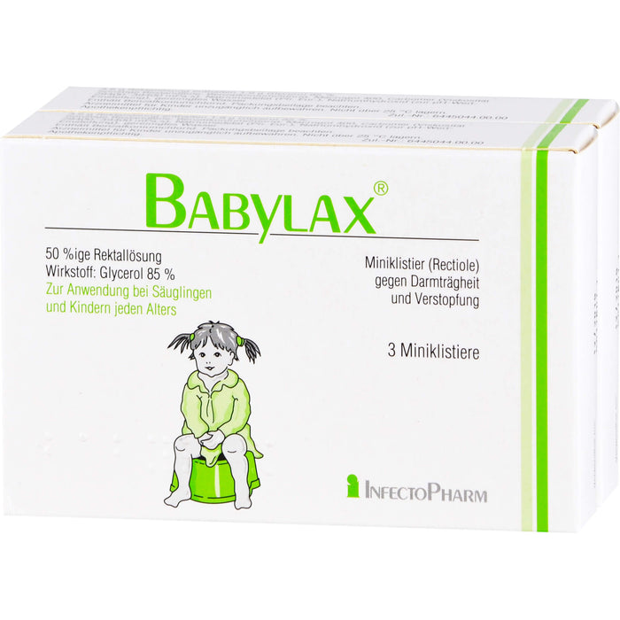 BABYLAX gegen Darmträgheit und Verstopfung, 6 pc Lavements