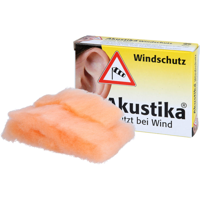 Akustika Windschutz Spezialwolle für das Ohr, 1 pc Paquet