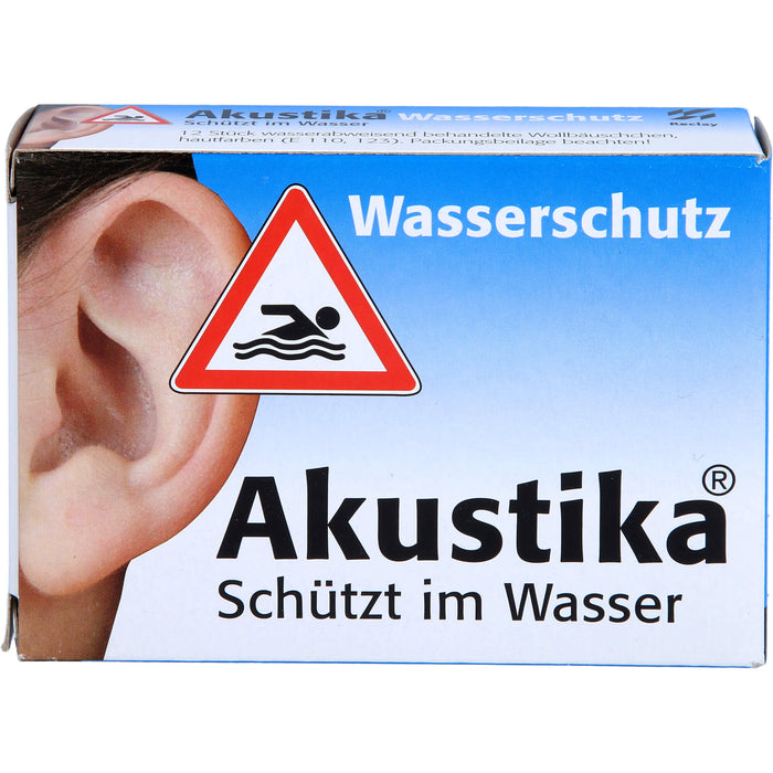 Akustika Wasserschutz Ohrschutz Wollebäuschchen, 1 pc Paquet