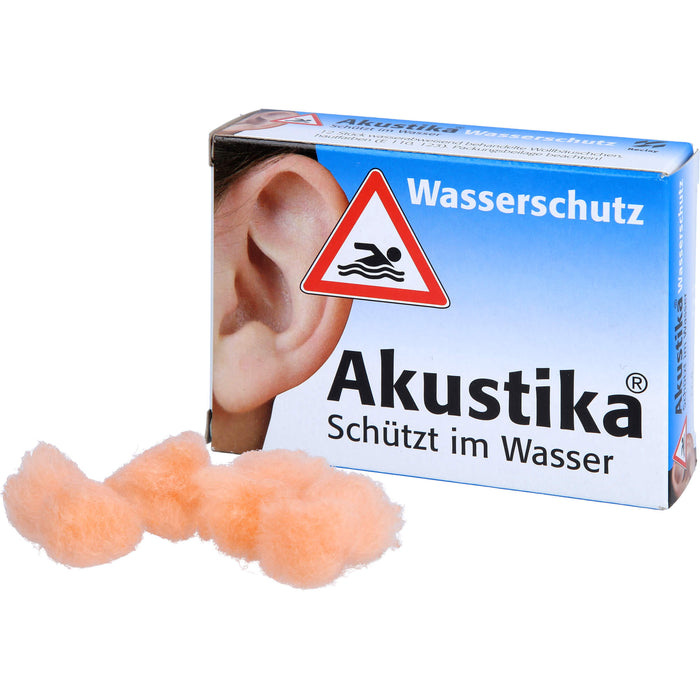 Akustika Wasserschutz Ohrschutz Wollebäuschchen, 1 pc Paquet