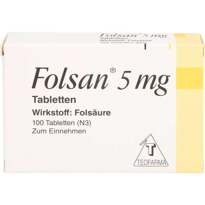 Folsan 5 mg Tabletten, 100 pc Tablettes