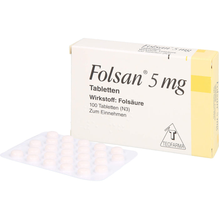 Folsan 5 mg Tabletten, 100 St. Tabletten