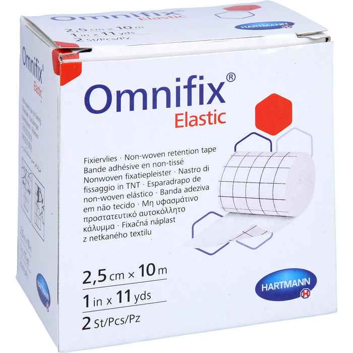 HARTMANN Omnifix elastic 2,5 cm x 10 m Rolle, 2 pcs. Patch