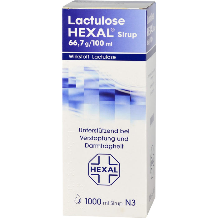 Lactulose HEXAL Sirup unterstützend bei Verstopfung und Darmträgheit, 1000 ml Lösung