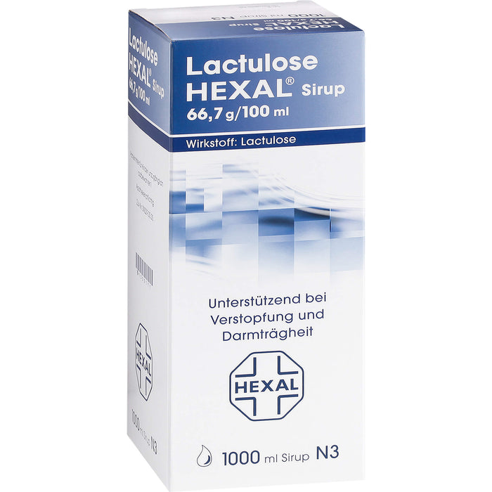 Lactulose HEXAL Sirup unterstützend bei Verstopfung und Darmträgheit, 1000 ml Lösung