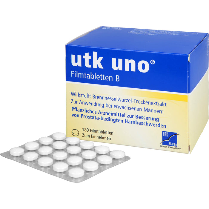 utk uno Filmtabletten zur Besserung von Prostata-bedingten Harnbeschwerden, 180 pcs. Tablets