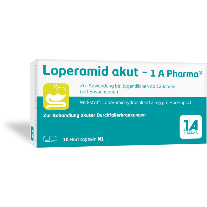 Loperamid akut - 1 A Pharma Hartkapseln, 10 pcs. Capsules