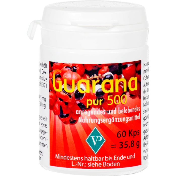 Guarana pur 500 Kapseln, 60 St. Kapseln