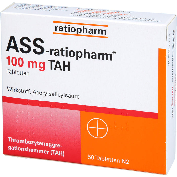 ASS-ratiopharm 100 mg TAH Tabletten, 50 pc Tablettes