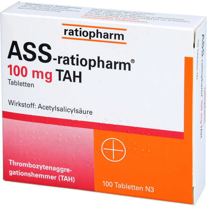 ASS-ratiopharm 100 mg TAH Tabletten, 100 St. Tabletten