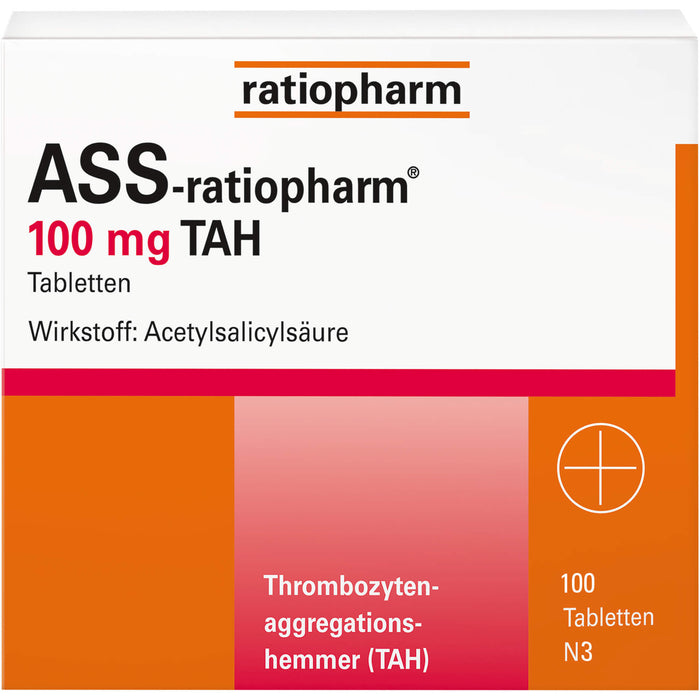 ASS-ratiopharm 100 mg TAH Tabletten, 100 pcs. Tablets