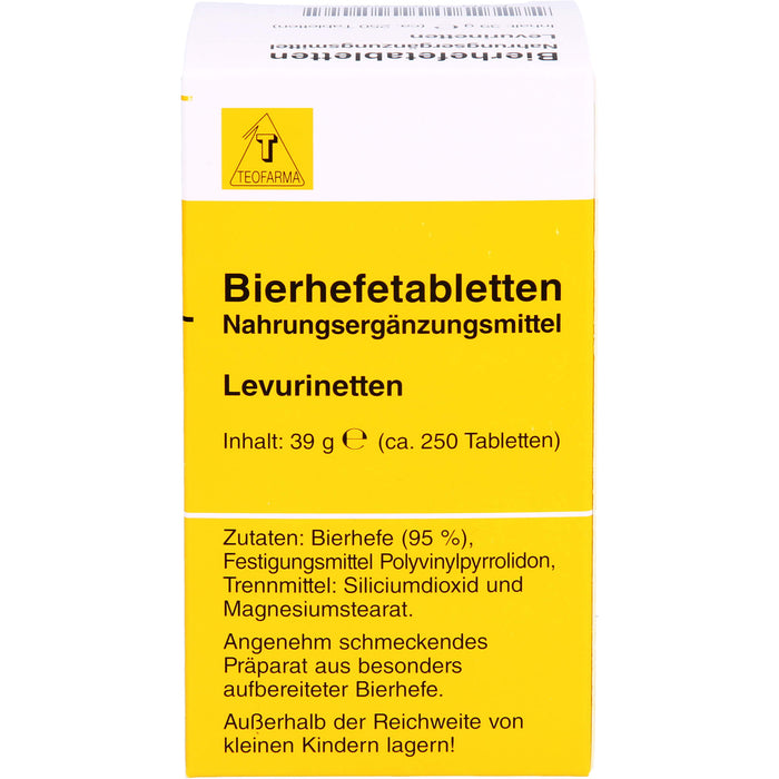 Teofarma Bierhefetabletten Leuvrinetten, 250 pcs. Tablets