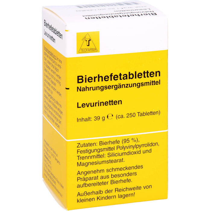 Teofarma Bierhefetabletten Leuvrinetten, 250 St. Tabletten