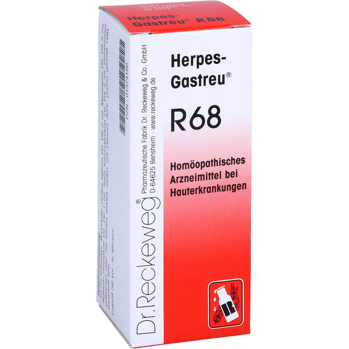 Herpes-Gastreu R68 Mischung bei Hauterkrankungen, 50 ml Lösung