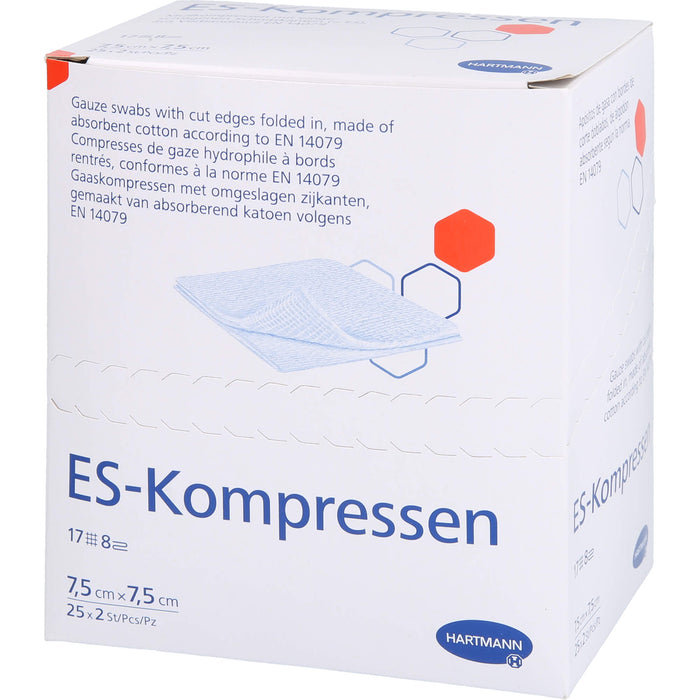 HARTMANN ES-Kompressen 7,5 cm x 7,5 cm steril, 50 pc Compresses