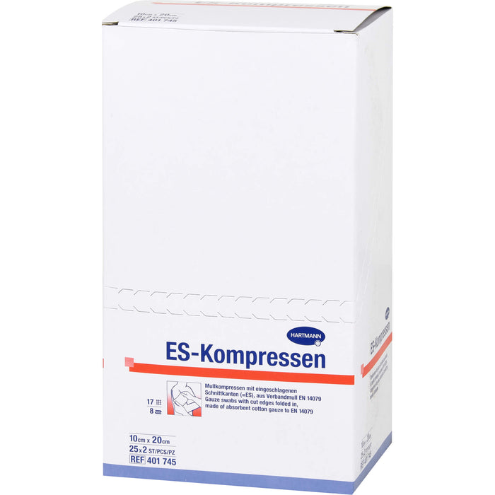 HARTMANN ES-Kompressen steril 10 cm x 20 cm, 50 pcs. Compresses