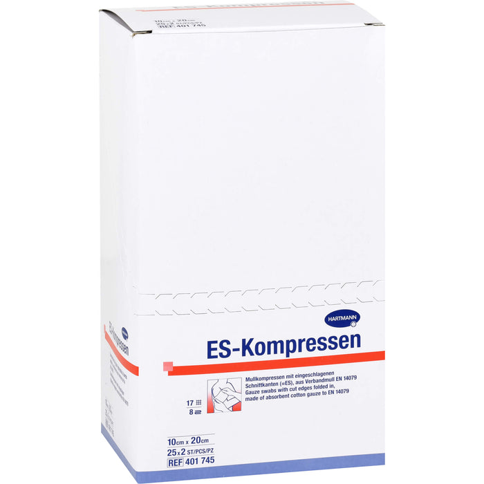 HARTMANN ES-Kompressen steril 10 cm x 20 cm, 50 pcs. Compresses