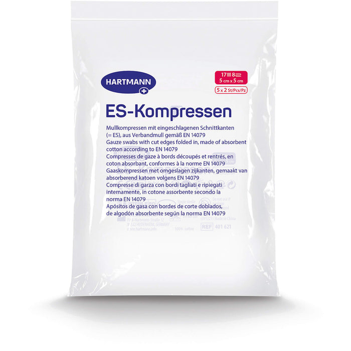 HARTMANN ES-Kompressen steril 5 cm x 5 cm Mullkompressen, 10 pc Compresses