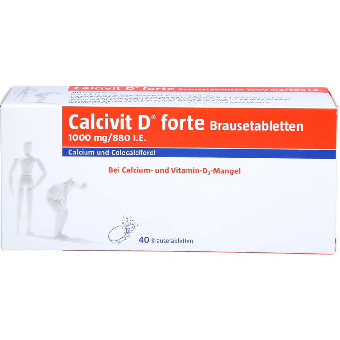 Calcivit D forte Brausetabletten, 1000 mg/880 I.E., 40 St BTA