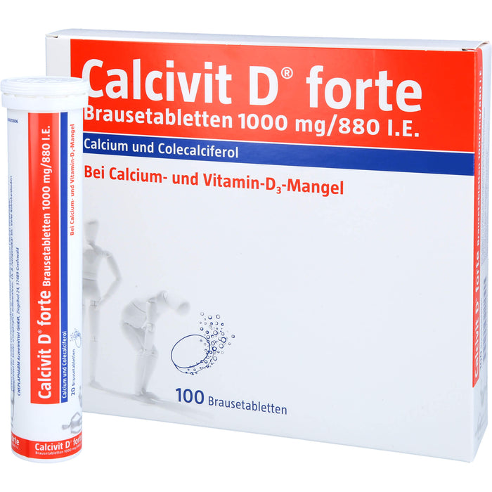 Calcivit D forte Brausetabletten 1000 mg/880 I.E., 100 pc Tablettes