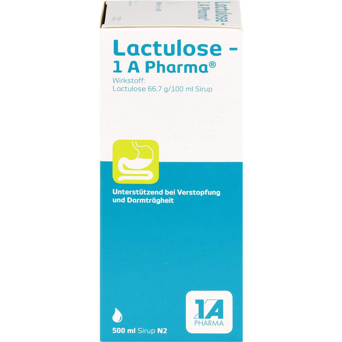 Lactulose - 1 A Pharma Sirup unterstützend bei Verstopfung, 500 ml Lösung