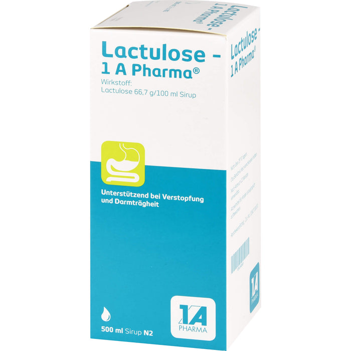 Lactulose - 1 A Pharma Sirup unterstützend bei Verstopfung, 500 ml Solution