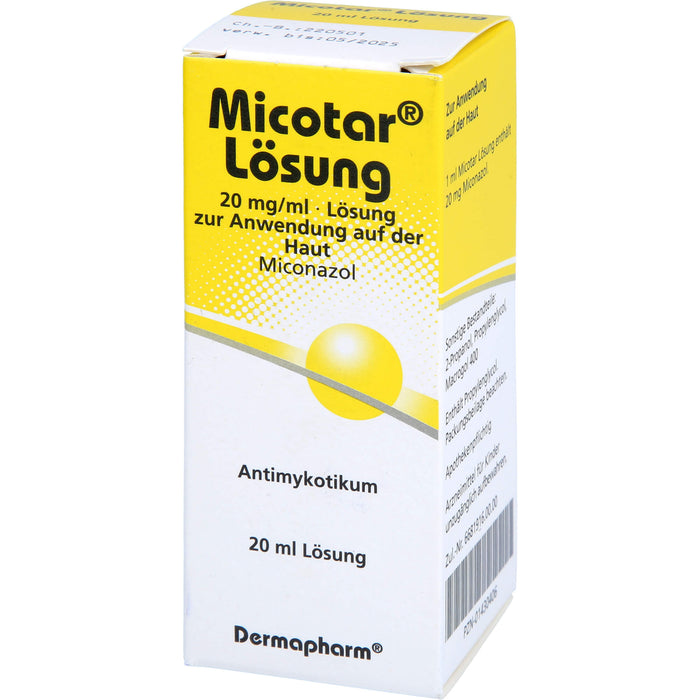 Micotar Lösung bei Pilzinfektionen der Haut, 20 ml Solution