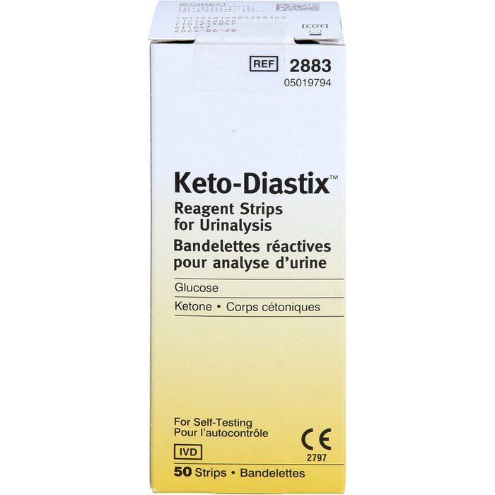 Keto-Diastix Teststreifen zur Harnanalyse, 50 pc Bandelettes réactives