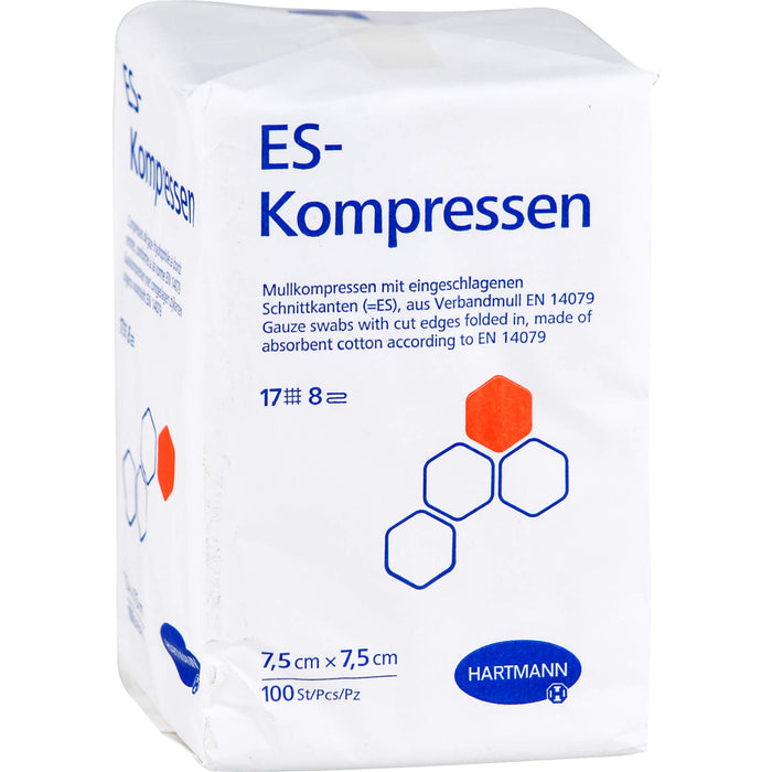 ES-Kompressen unsteril 8fach 7,5 x 7,5 cm, 100 St. Kompressen