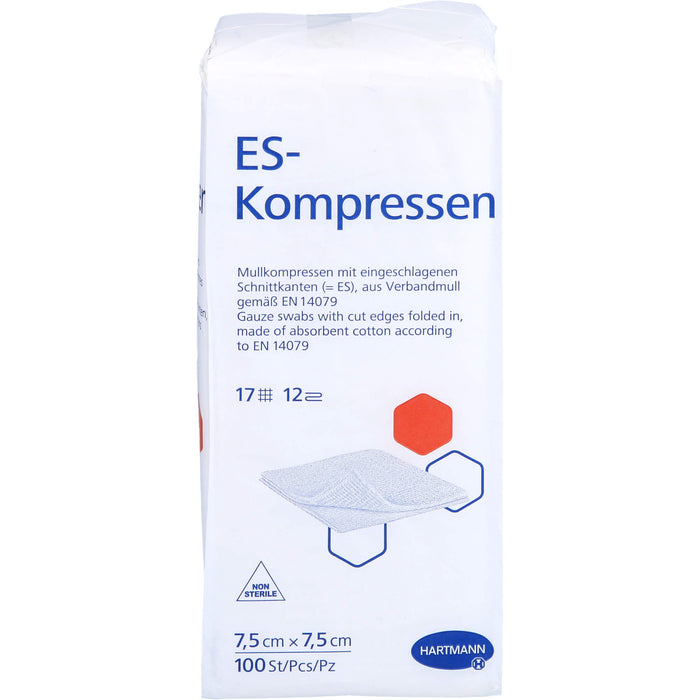 HARTMANN ES-Kompressen unsteril 12fach 7,5 x 7,5 cm, 100 pc Compresses