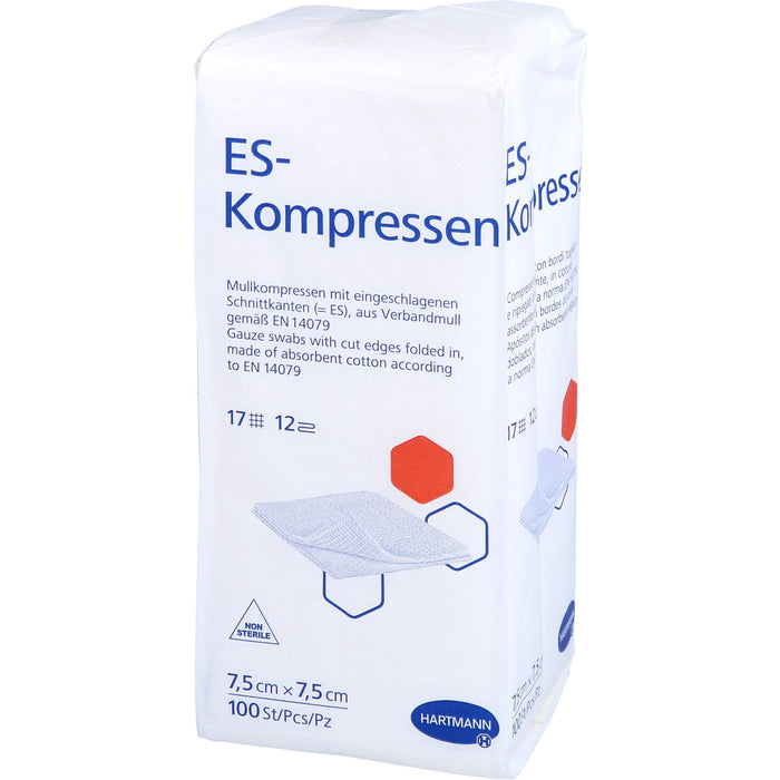 HARTMANN ES-Kompressen unsteril 12fach 7,5 x 7,5 cm, 100 pc Compresses