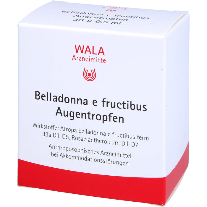 WALA Belladonna e fructibus Augentropfen, 30 pcs. Solution