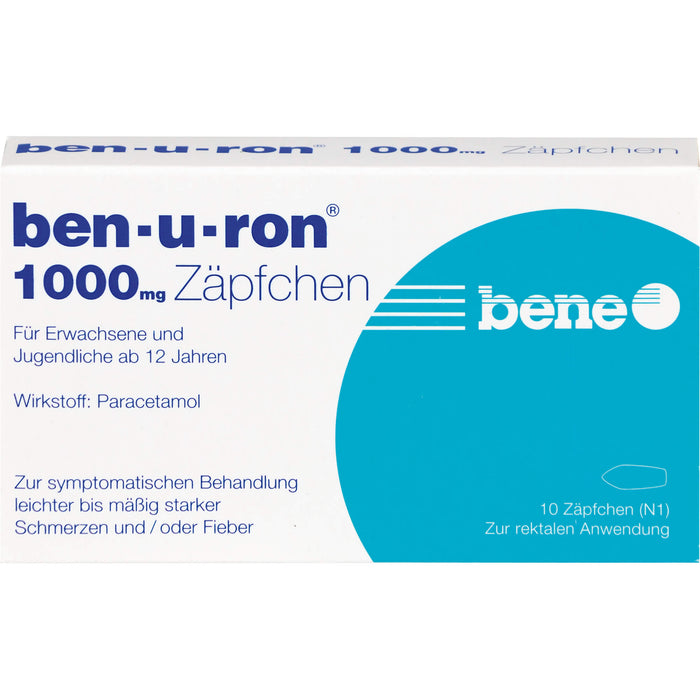 ben-u-ron 1000 mg Zäpfchen, 10 pcs. Suppositories