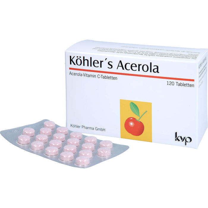 Köhler's Acerola Acerola-Vitamin C-Tabletten, 120 pc Tablettes