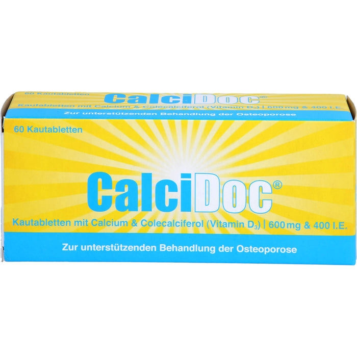 CalciDoc Kautabletten zur unterstützenden Behandlung der Osteoporose, 60 pcs. Tablets