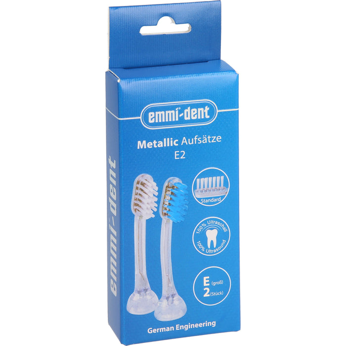 emmi-dent E2 Ersatzbürstenköpfe, 2 pc Brosse à dents