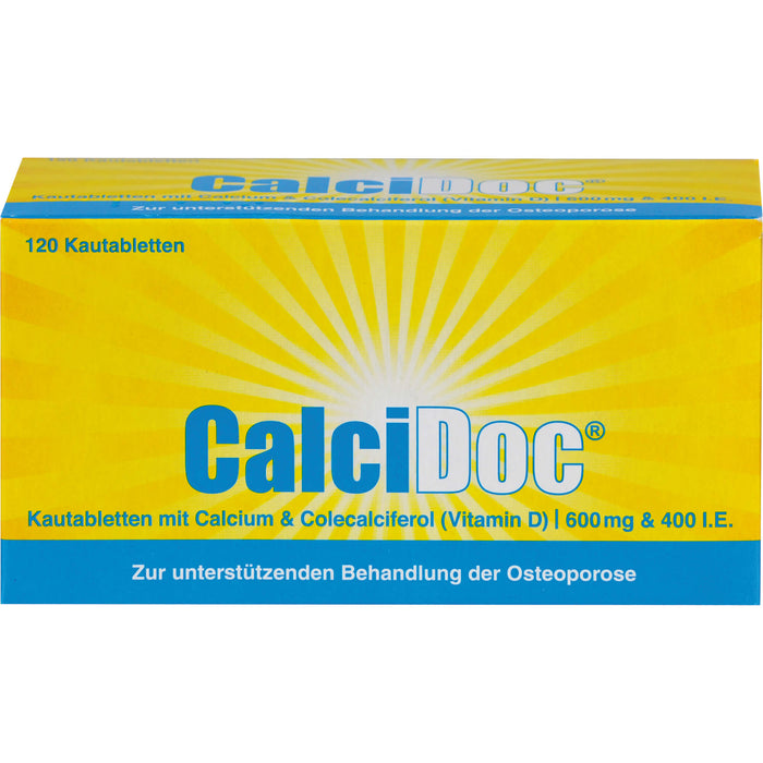 CalciDoc, 600 mg/400 I.E. Kautabletten, 120 St KTA